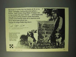 1975 Purina High Protein Dog Meal Ad - Catfish Hunter - £14.69 GBP