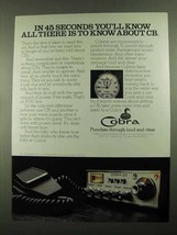 1976 Cobra CB Radio Ad - In 45 Seconds You'll Know - $18.49