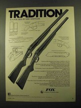 1976 Fox B-SE and B 24&quot; Shotguns Ad - Tradition - £14.78 GBP