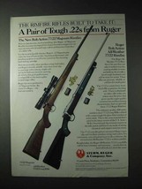 1990 Ruger 77/22 Magnum & All-Weather 77/22 Rifle Ad - $18.49