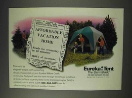 1991 Eureka! Tent StormShield Ad - Affordable Vacation - £13.82 GBP