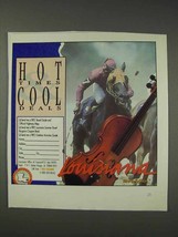 1991 Louisiana Tourism Ad - Hot Times Cool Deals - NICE - $18.49