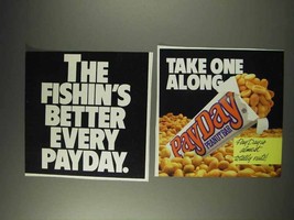 1991 PayDay Candy Bar Ad - The Fishin&#39;s Better - £14.78 GBP