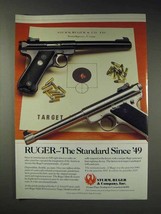 1991 Ruger Mark II Pistol Ad - Standard Since '49 - $18.49