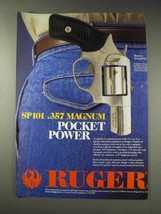 1991 Ruger SP101 .357 Magnum Revolver Ad - £14.57 GBP