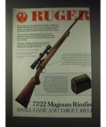 1991 Ruger 77/22 Magnum Rimfire Rifle Ad - £14.77 GBP