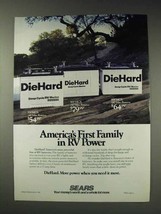 1991 Sears DieHard Batteries Ad - Family in RV Power - $18.49