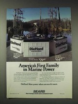 1991 Sears DieHard Batteries Ad - Family Marine Power - $18.49