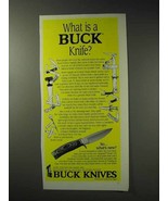 1992 Buck Knives Ad - What is A Buck Knife? - NICE - £14.78 GBP