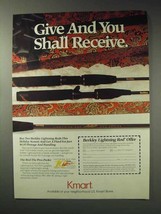 1992 Kmart Berkley Lightning Rod Ad - Give and Receive - £14.27 GBP