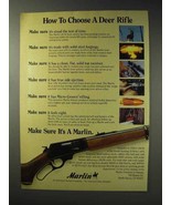 1992 Marlin 30/30 Lever Action Ad - Choose a Deer Rifle - £14.72 GBP