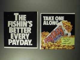 1992 PayDay Candy Bar Ad - The Fishin&#39;s Better - £14.78 GBP