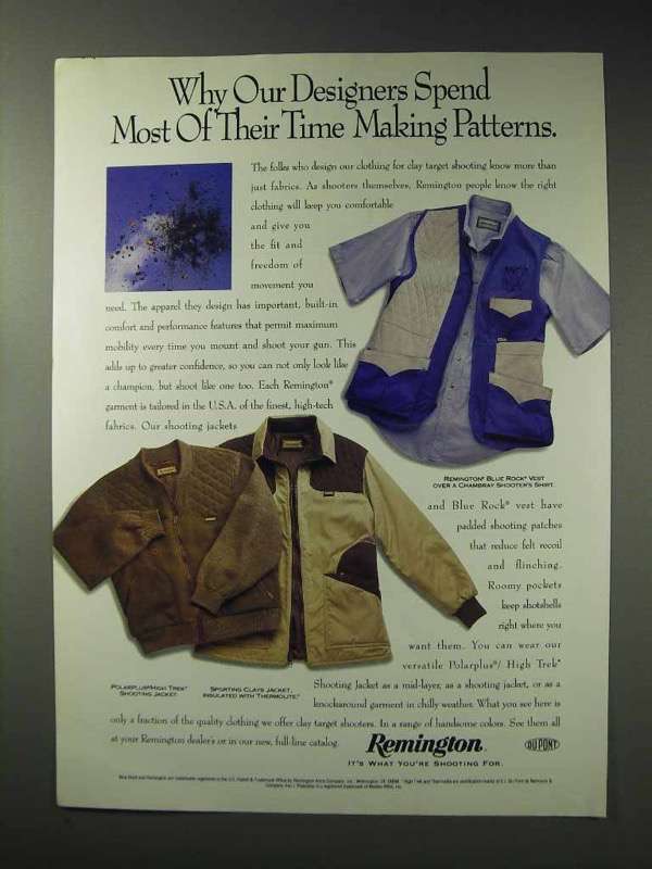 1992 Remington Ad - Blue Rock Vest, Chambray Shirt - $18.49