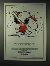 1992 MetLife Insurance Ad - Snoopy - Fiscally Fit - £14.62 GBP