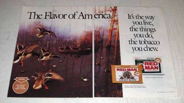 1992 Red Man Tobacco Ad - The Flavor of America - £14.82 GBP