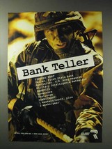 1992 U.S. Army Reserve Ad - Bank Teller - $18.49