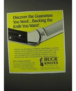 1993 Buck Knives Ad - Discover the Guarantee You Need - £14.77 GBP