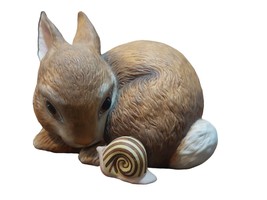 Vintage 1984 Franklin Mint SLOWPOKE Figurine Rabbit &amp; Snail - GUC - $13.04
