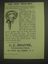1893 C.C. Shayne Mink Neck-Boa Ad - $18.49