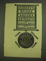 1893 Durkee&#39;s Salad Dressing Ad - Spices Sauces - £13.82 GBP