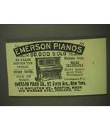 1893 Emerson Pianos Ad - 60,000 sold - £14.55 GBP