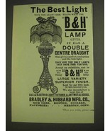 1893 Bradley &amp; Hubbard Lamp Ad - The Best Light - £14.55 GBP