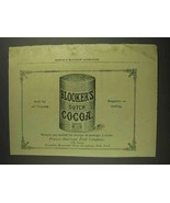 1893 Blooker&#39;s Dutch Cocoa Ad - Sold By All Grocers - £14.55 GBP