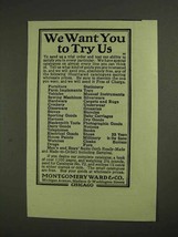 1903 Montgomery-Ward Department Store Ad - Try Us - £14.45 GBP