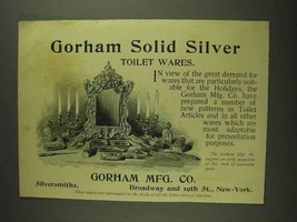 1893 Gorham Toilet Wares Silver Ad - $18.49
