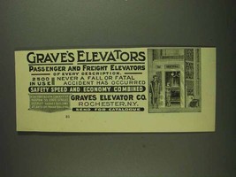 1893 Graves Elevator Ad - Passenger and Freight - £14.53 GBP