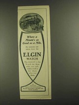 1903 Elgin National Watch Co Ad - Good as a Mile - $18.49