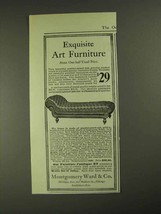 1903 Montgomery Ward Oak, Leather Couch Ad - £14.55 GBP