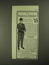 1903 Montgomery Ward Suit Ad - Suit to Order - £14.45 GBP