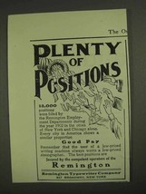 1903 Remington Typewriter Ad - Plenty of Positions - $18.49