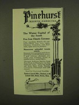 1911 Pinehurst North Carolina Ad - Winter Capital - $18.49