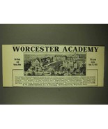 1911 Worcester Academy Ad - For Boys and Young Men - £14.78 GBP