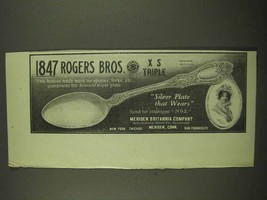 1912 1847 Rogers Bros Sharon Pattern Silverware Ad - $18.49