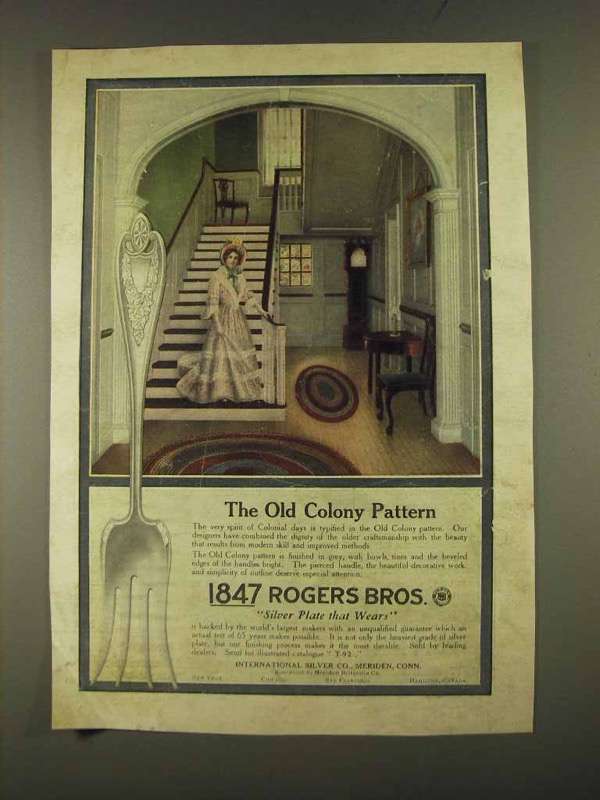 Primary image for 1912 1847 Rogers Bros. Old Colony Pattern Silver Ad