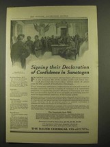 1912 Bauer Sanatogen Ad - Signing Their Declaration - $18.49