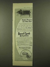 1912 Bausch and Lomb Model B Balopticon Ad - $18.49