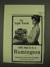 1903 Remington Typewriter Ad - The Light Touch - $18.49