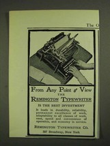 1903 Remington Typewriter Ad - From Any Point of View - $18.49