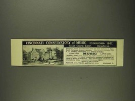 1908 Cincinnati Conservatory of Music Ad - $18.49