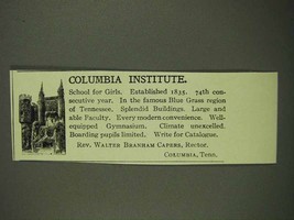 1908 Columbia Institute Ad - £14.55 GBP