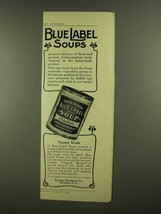 1908 Curtice Brothers Blue Label Soup Ad - Twenty Kinds - £14.48 GBP