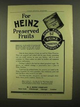 1908 Heinz Red Raspberries Preserved Fruits Ad - £14.46 GBP