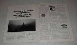 1971 Ford Motor Company Ad - Causes of Air Pollution - £14.78 GBP