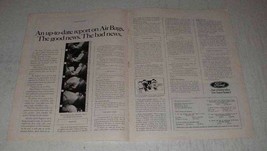 1971 Ford Motor Company Ad - Report on Air Bags - £14.78 GBP