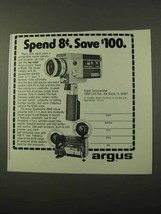 1972 Argus/Cosina 708 Movie Camera & 890Z Projector Ad - $18.49