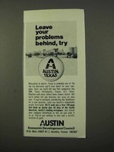 1972 Austin Economic Development Council Ad - Problems - £14.74 GBP